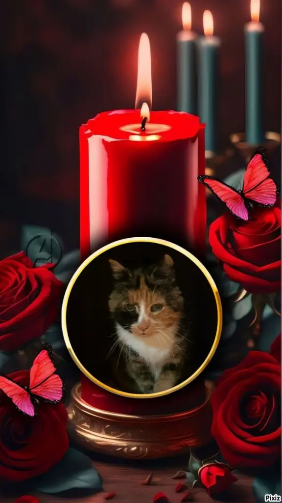 Andachtsbild von Tanja mit Timmy im Herzen