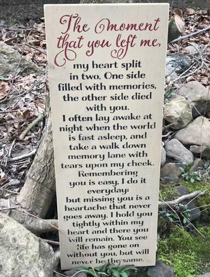 Andachtsbild von Frauchen an Bonnie