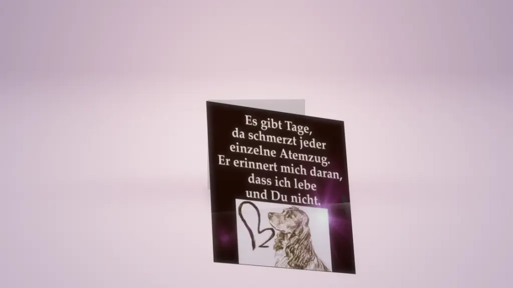 Andachtsbild von Frauchen an meine Bonnie