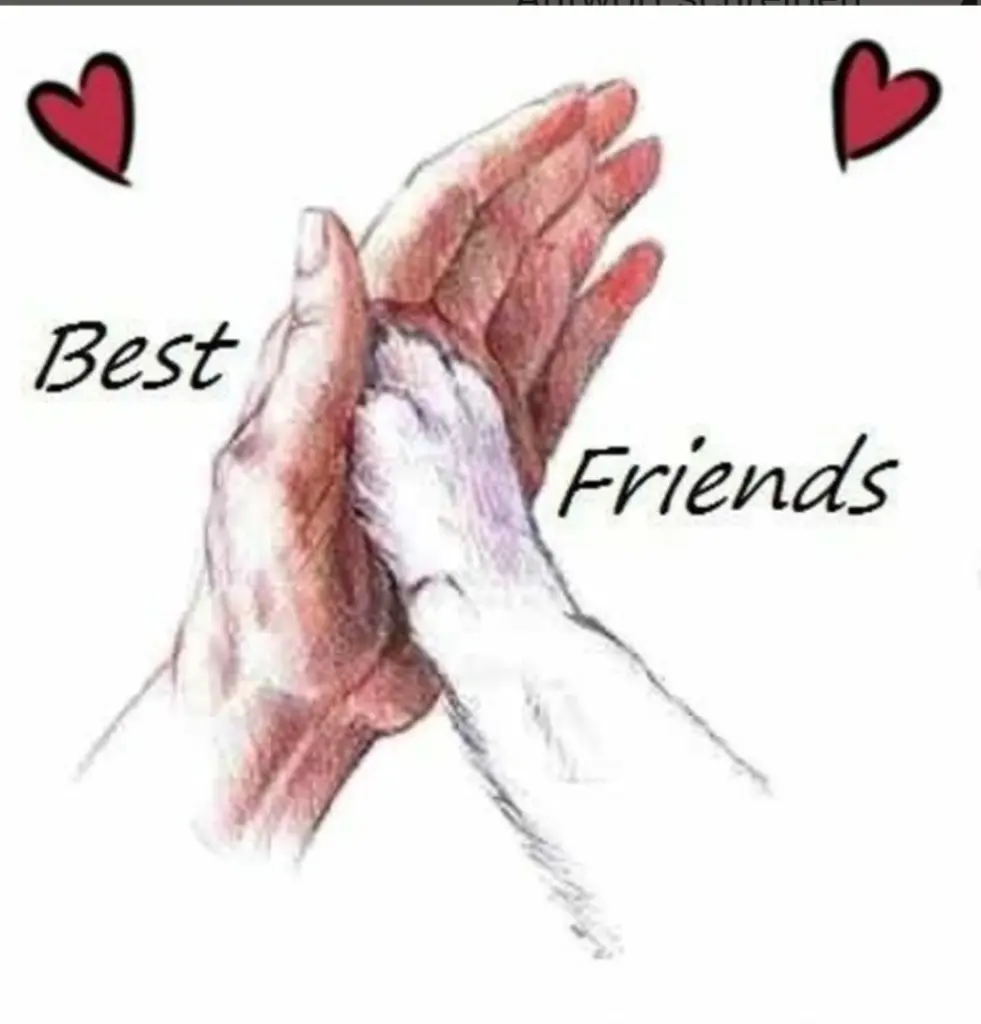 Andachtsbild von Ulla mit Trixi im.Herzen