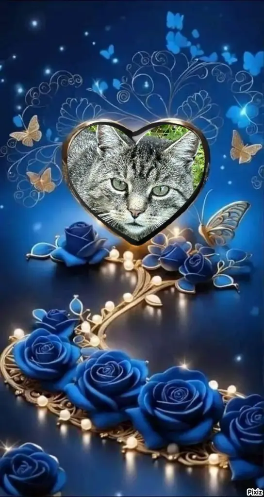 Andachtsbild von Tanja mit Timmy im Herzen