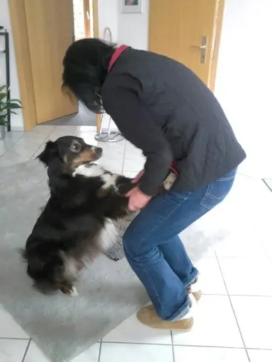 Andachtsbild von Renate mit Artax"Bubele"ganz tief im Herzen