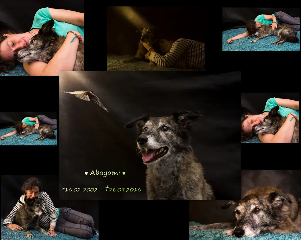 Andachtsbild von Ina und Rosalie mit Abayomi im Herzen