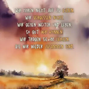 Andachtsbild von Christiane mit Nicky