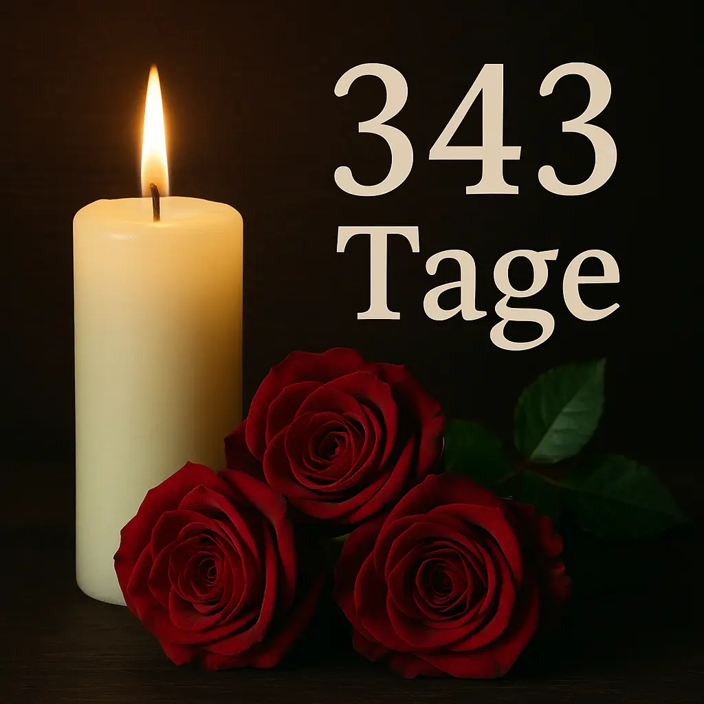 Condolence image of 343 Tage ohne DICH ♥️♥️♥️♥️♥️