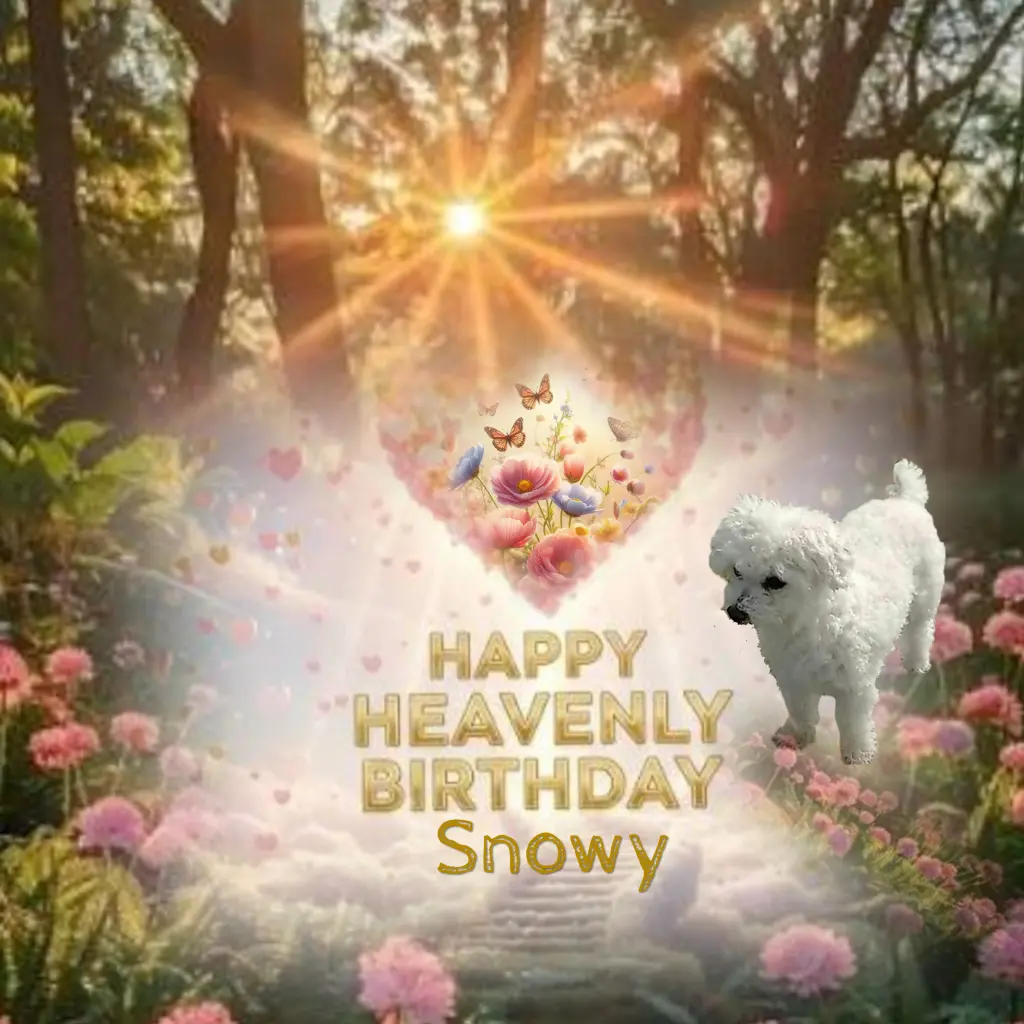 Condolence image of Zum 🌹 20. Geburtstag 🌹 für unsere treue Zaubermaus Snowy♡