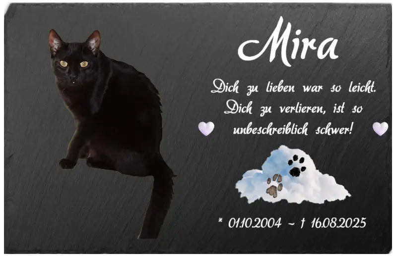 Mira, ihre Gedenktafel