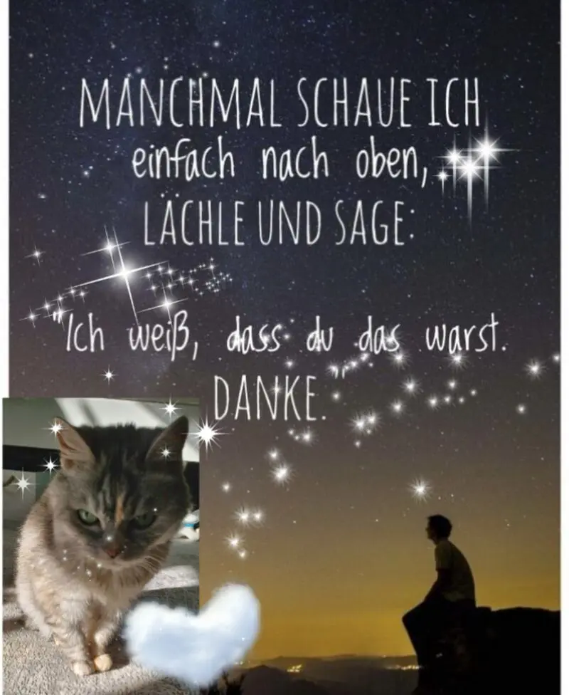 Andachtsbild von Ingrid mit Vini im Herzen