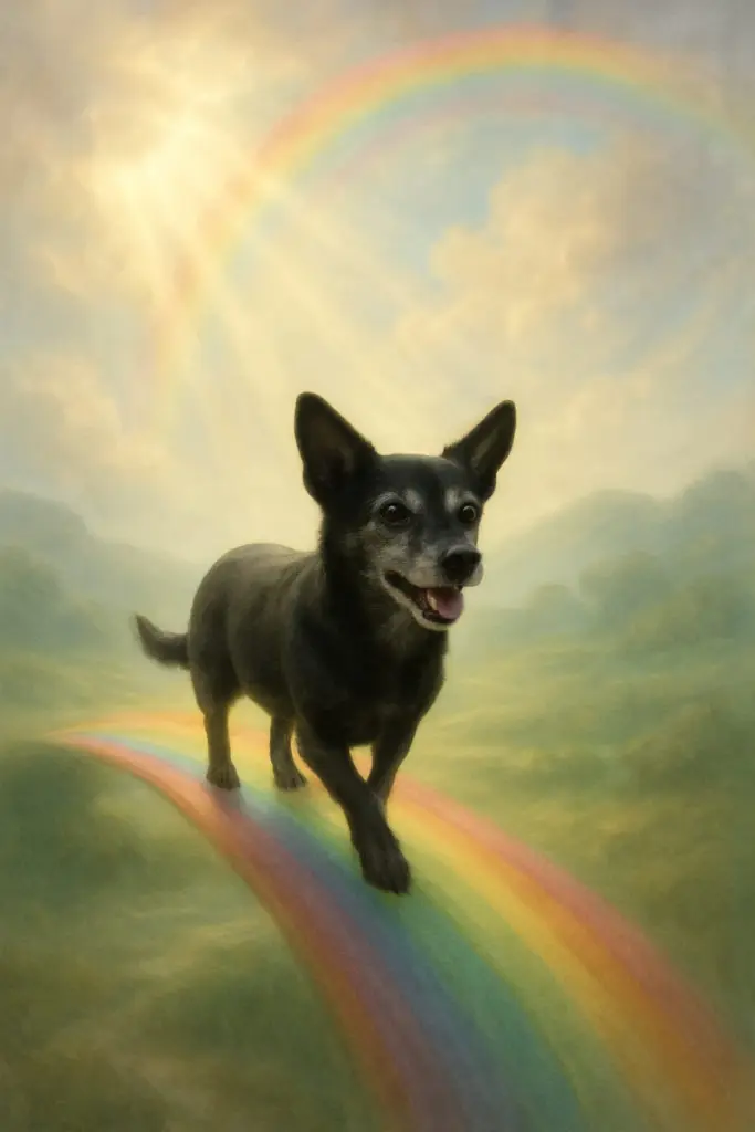 Reise über die Regenbogenbrücke