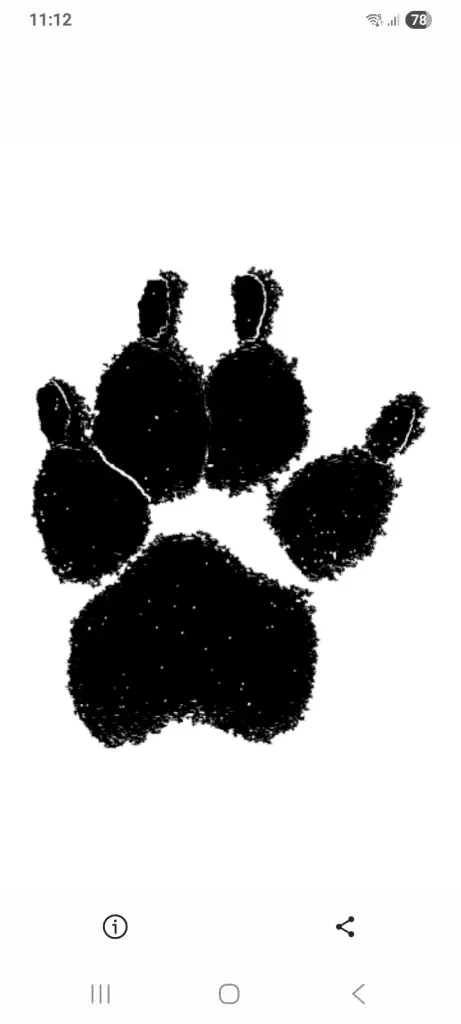 Digitaler Pfotenabdruck meiner Alesha