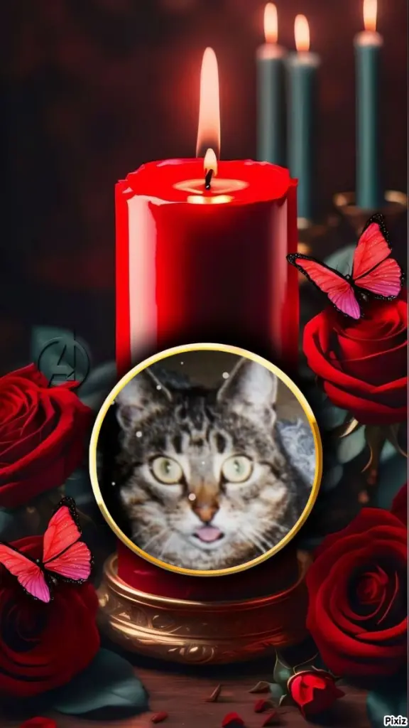 Andachtsbild von Tanja mit Timmy im Herzen