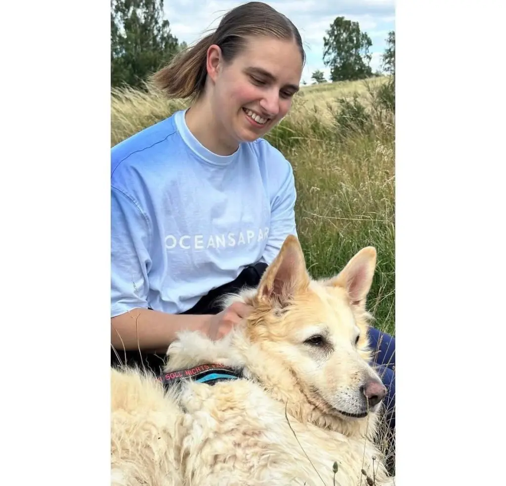 Kurze Pause mit Leonie, ich konnte nicht mehr so lange laufen