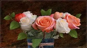 Andachtsbild von Brigitte mit Nelly, Benny und Axel im Herzen