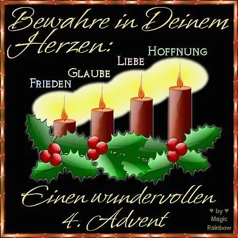 Condolence image of ❤️⭐️Grüße zum 4. Advent⭐️❤️