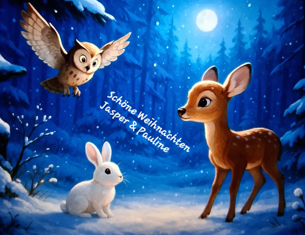 Condolence image of 💝Weihnachtsgrüße zu Jasper und Pauline ins Regenbogenland 🌈