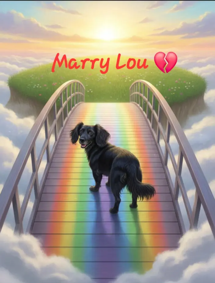 Komm gut über die Regenbogenbrücke 🌈