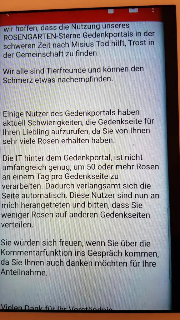 Condolence image of Liebe Marika❤️