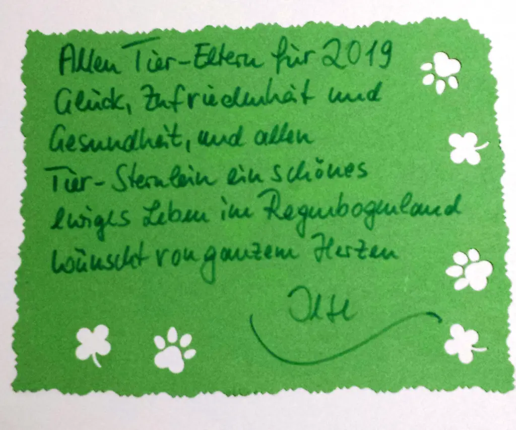 Condolence image of Grüße zum neuen Jahr