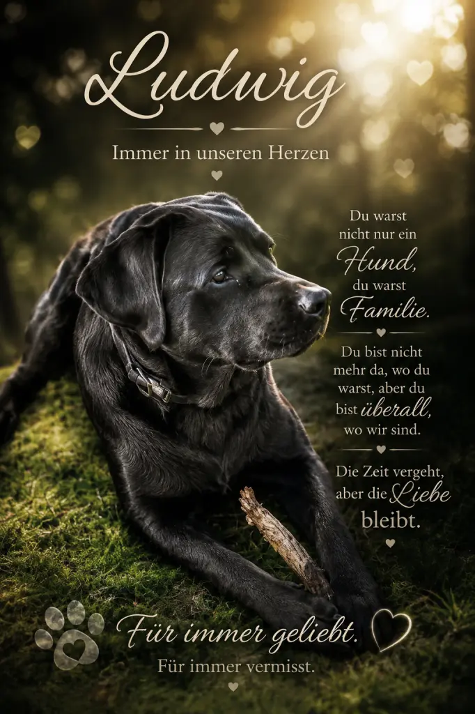 Condolence image of Maria mit Barney und Ludwig