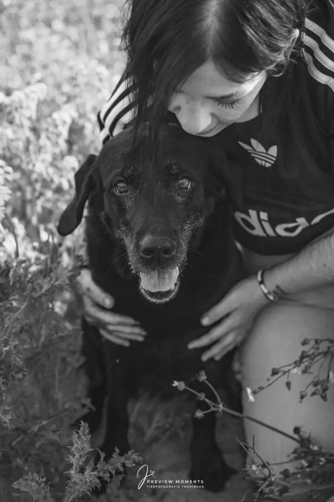 Andachtsbild von Jacki mit Bella für immer im Herzen ♥️