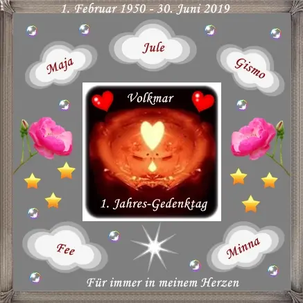 Andachtsbild von Ilse für Volkmar zum 1. Jahres-Gedenktag