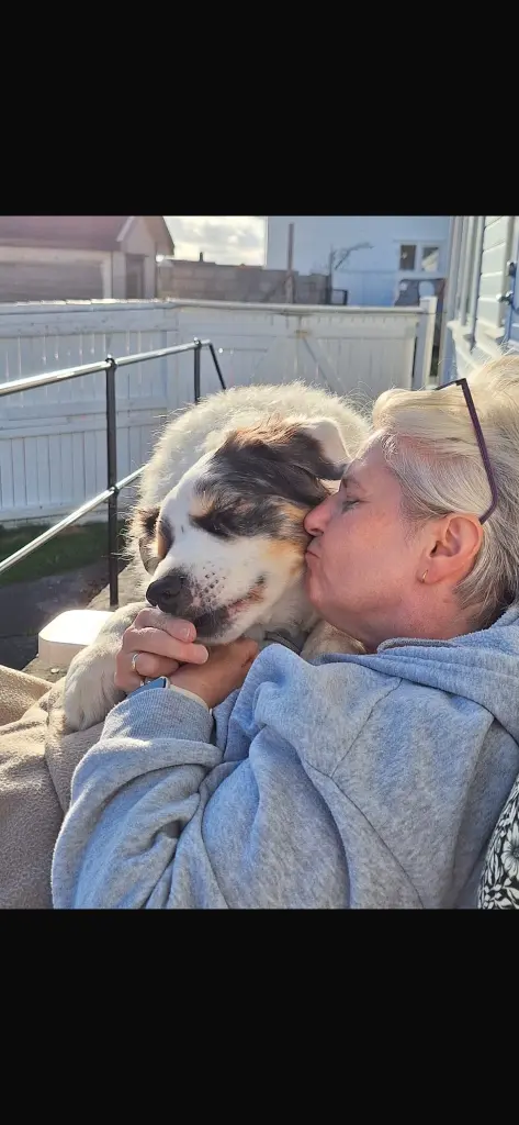Lou und Frauchen. (Mein großer Junge)