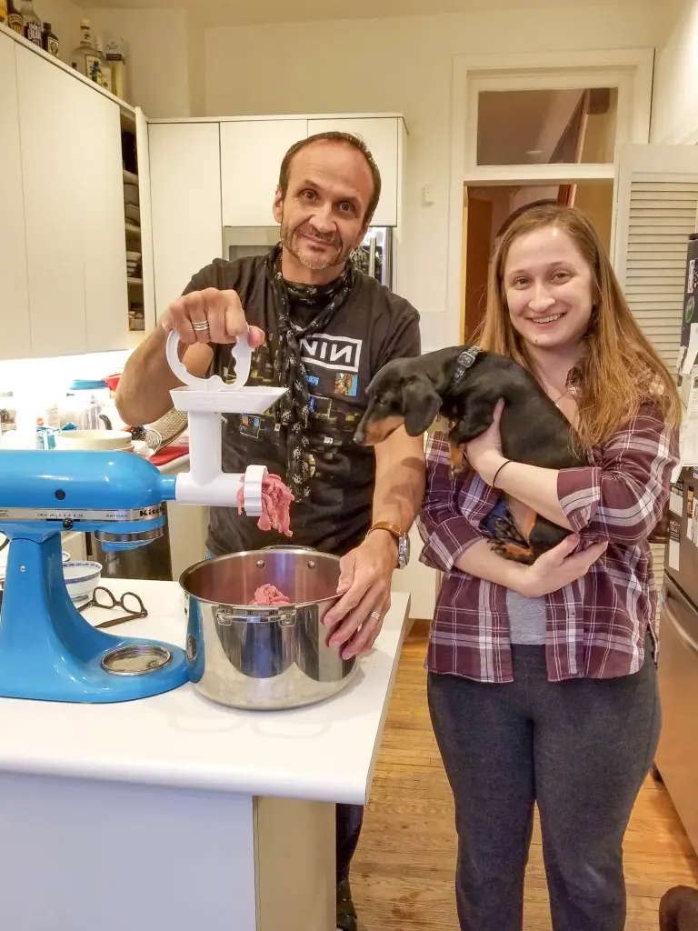 Sausage making with a sausage dog