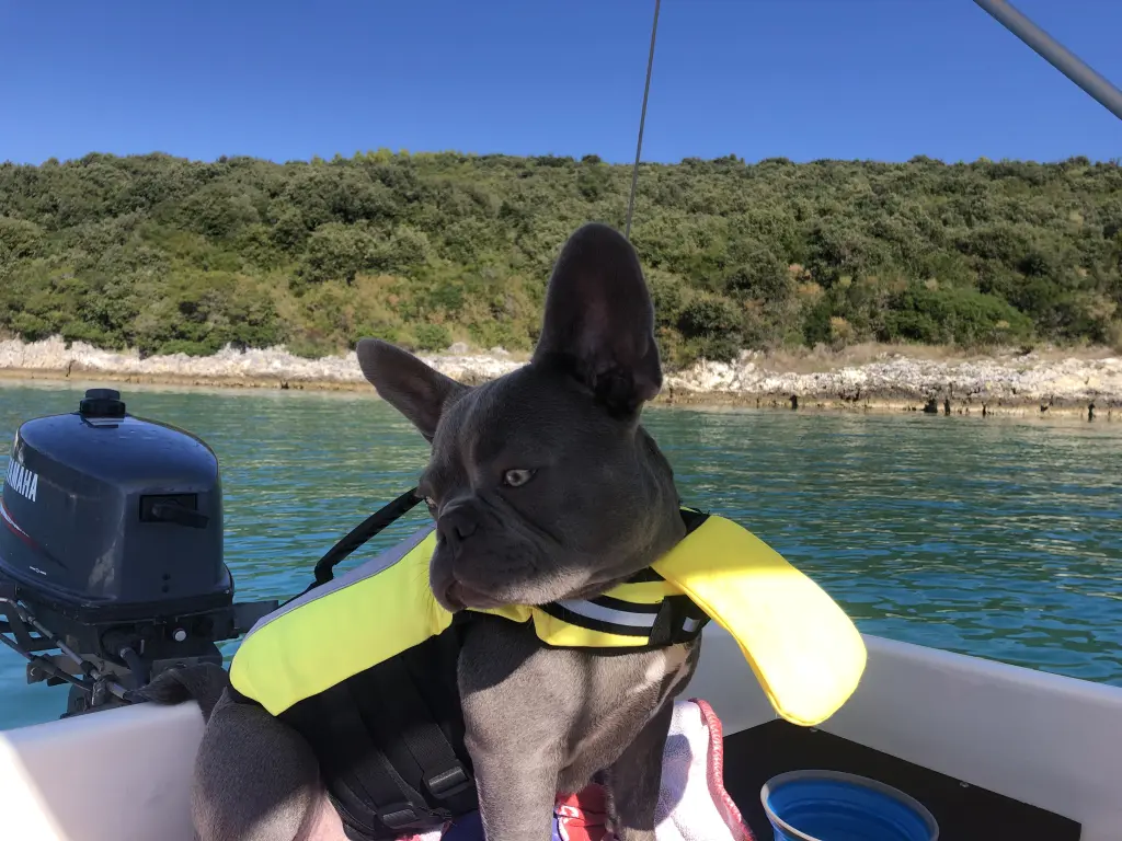 Auf einem kleinen Boot in Kroatien