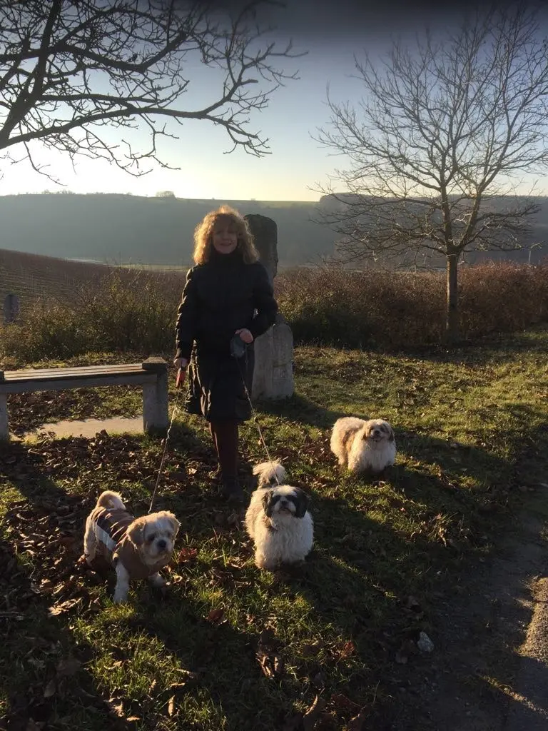 Andachtsbild von Marika mit Balou und Hippo im Herzen