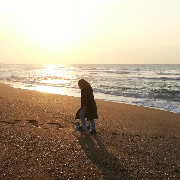 Andachtsbild von Marika mit Balou und Hippo im Herzen