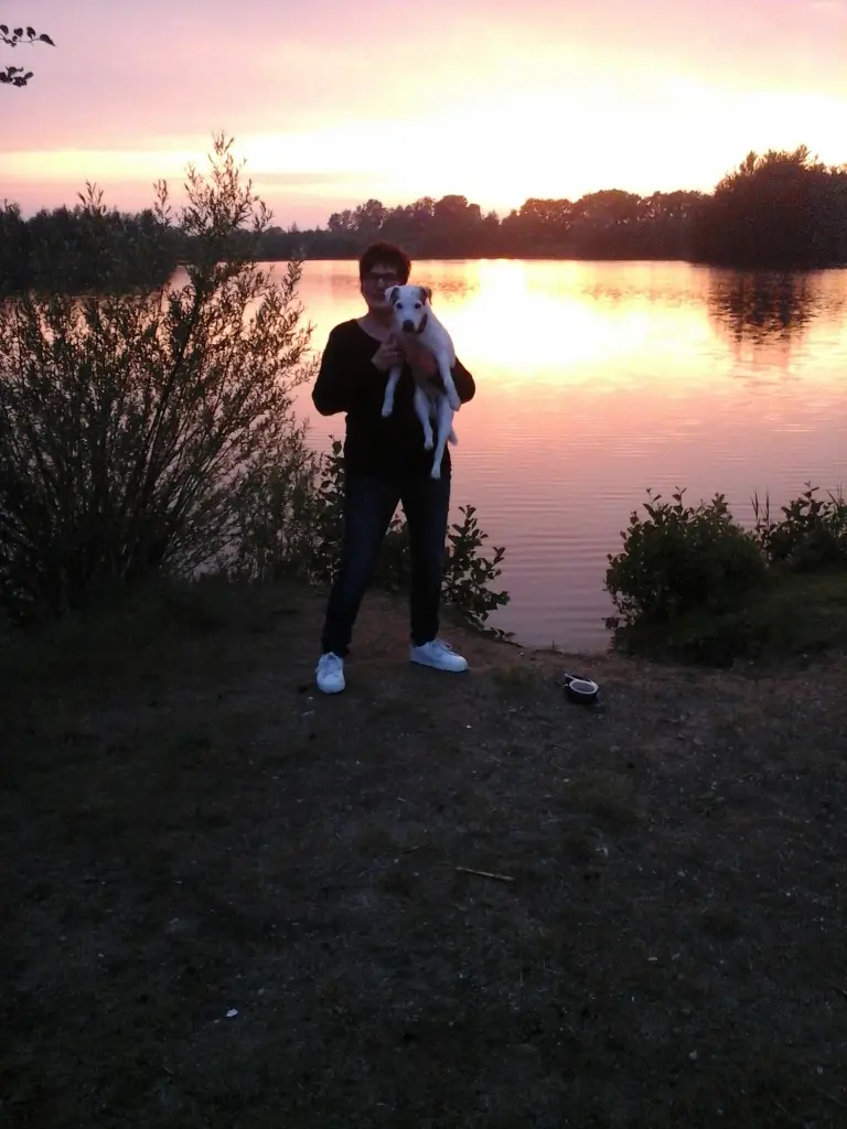 Andachtsbild von Kerstin mit Gismo im Herzen