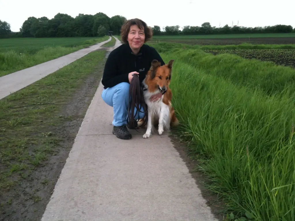 Andachtsbild von Katharina mit Merle im Herzen