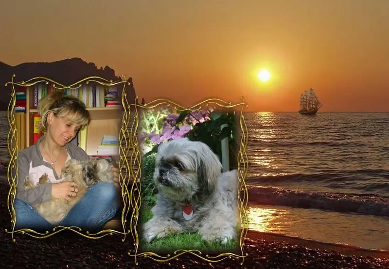 Andachtsbild von Kathrin mit Susi im Herzen