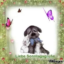 Andachtsbild von Brigitte mit Nelly, Benny und Axel im Herzen