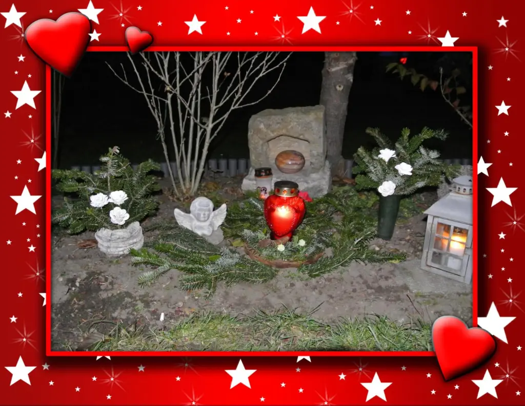 Andachtsbild von Kathrin mit Susi im Herzen