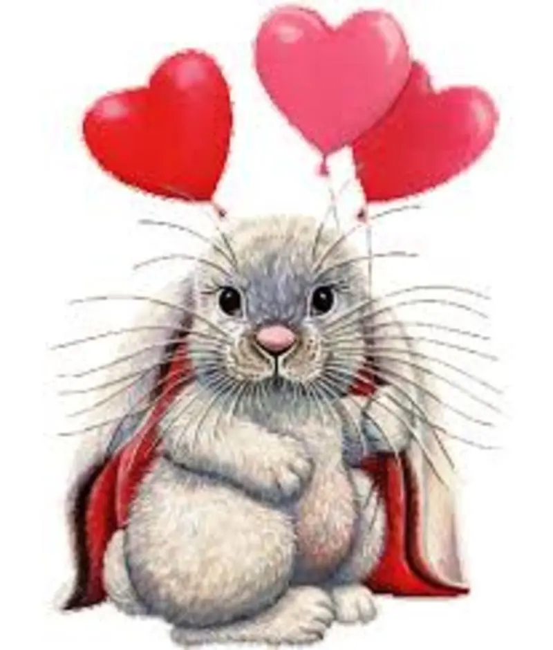 Andachtsbild von Brigitte mit Nelly, Benny und Axel im Herzen