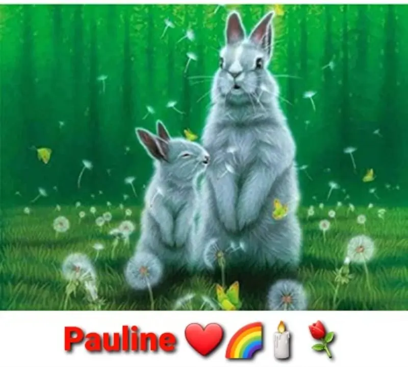 Andachtsbild von Tanja mit Timmy im Herzen