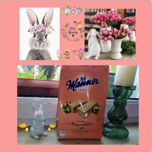 Andachtsbild von Rosen und mehr für Pauline zu Ostern