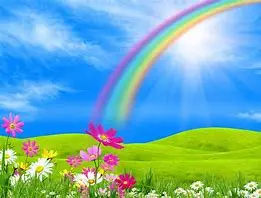 Andachtsbild von Post aus dem Regenbogenland