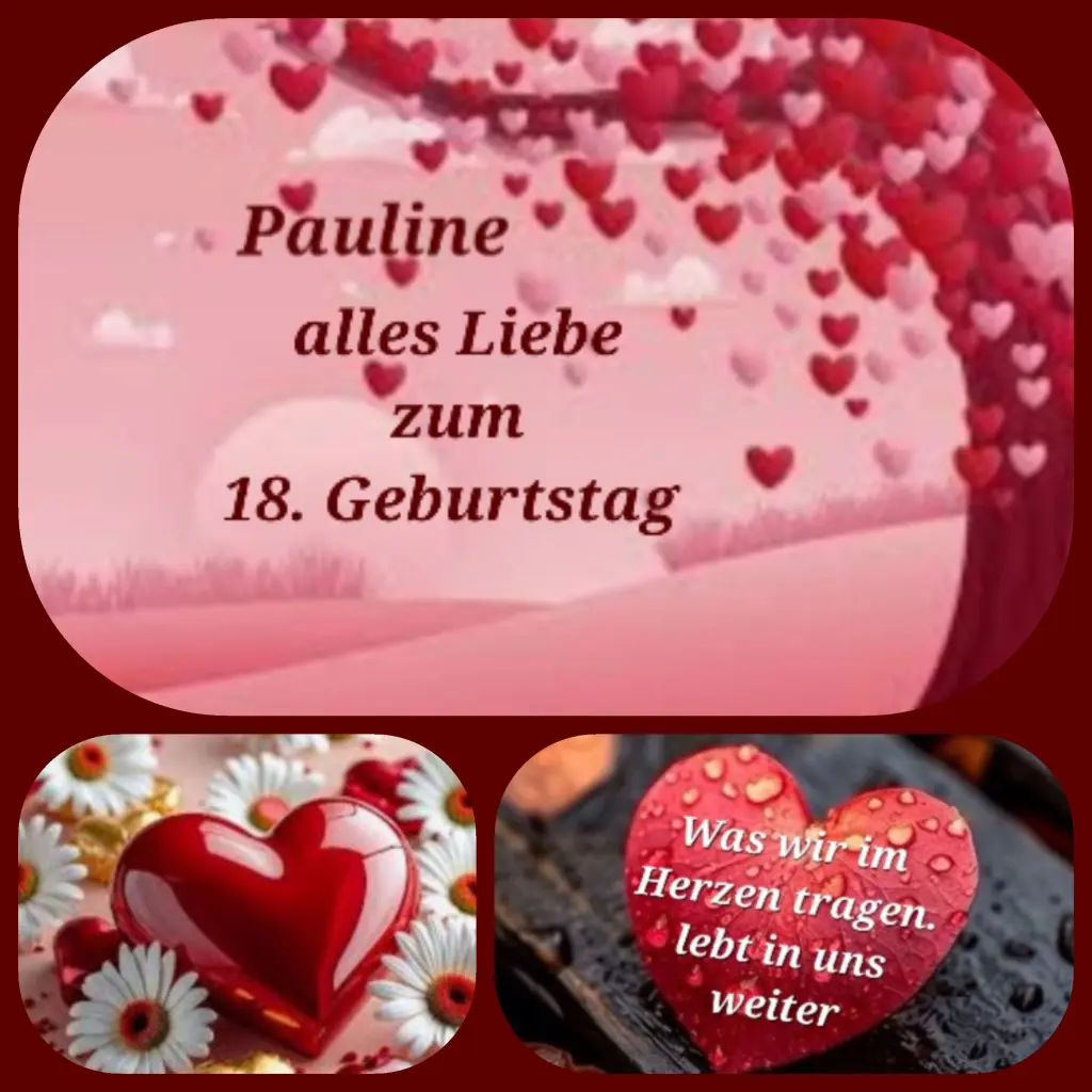 Andachtsbild von Birgit zum 18. Geburtstag für Pauline ❤️