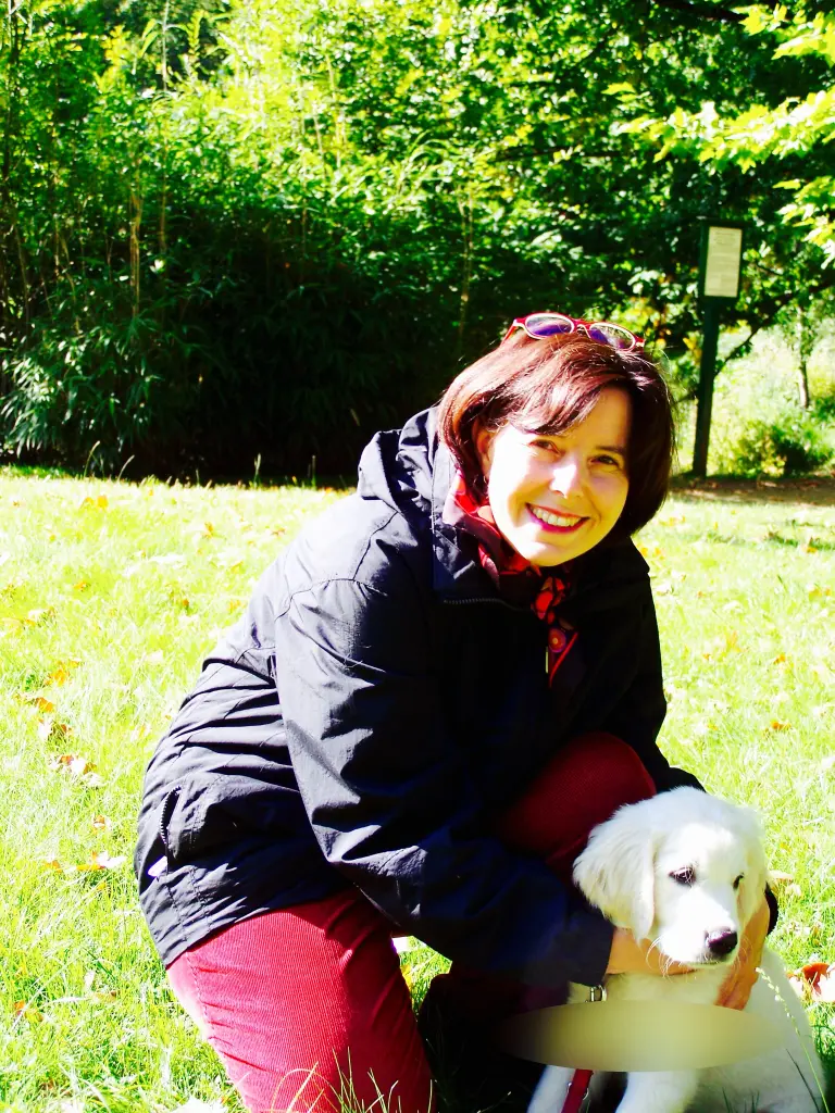 Andachtsbild von Stefanie mit Kira im Herzen