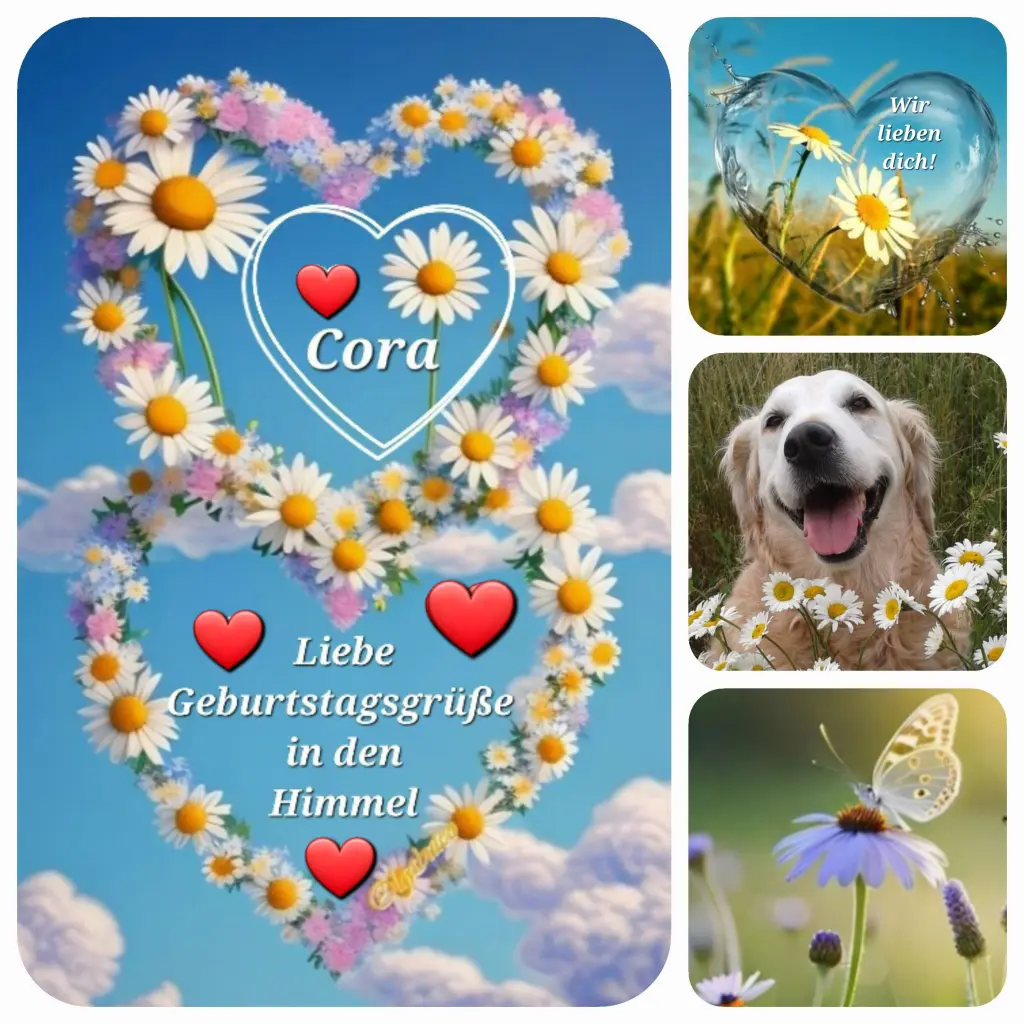 Andachtsbild von Mama, Papa u. Aimy