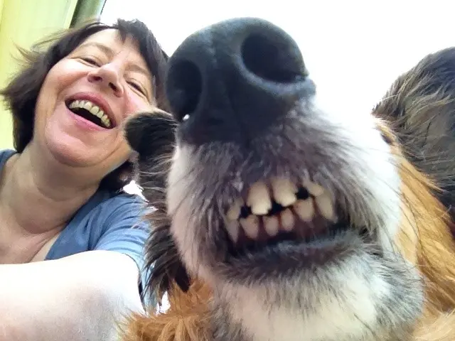 Andachtsbild von Katharina mit Merle im Herzen