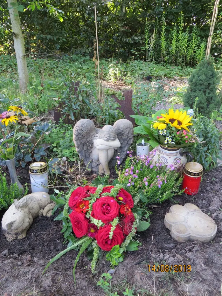 Andachtsbild von Uschi mit Seelenfreunden Shiva, Jojo und Merlin