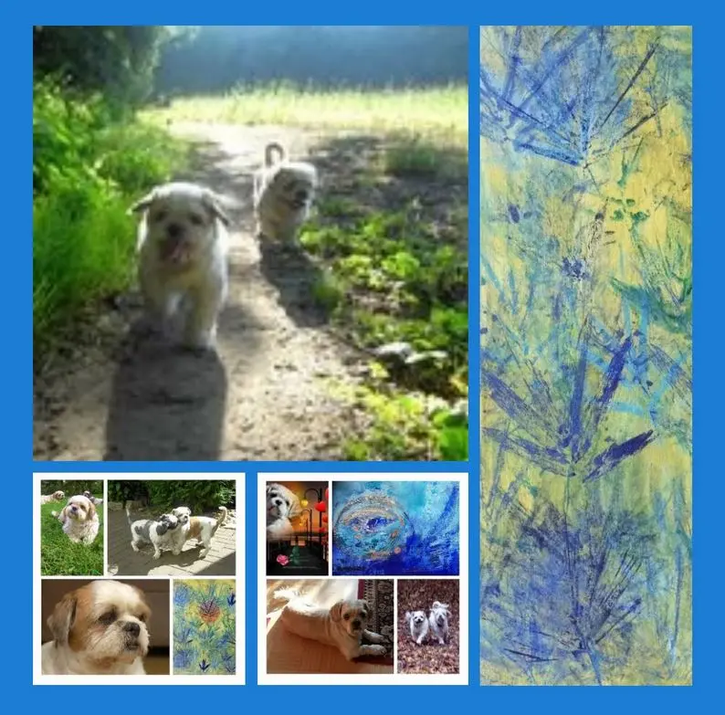 Andachtsbild von Marika mit Balou und Hippo im Herzen