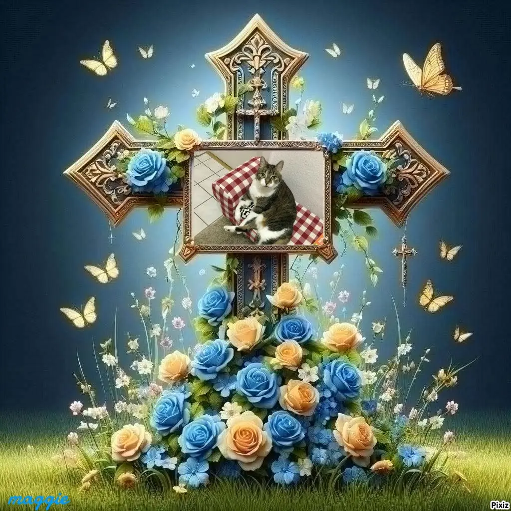 Andachtsbild von Tanja mit Timmy im Herzen