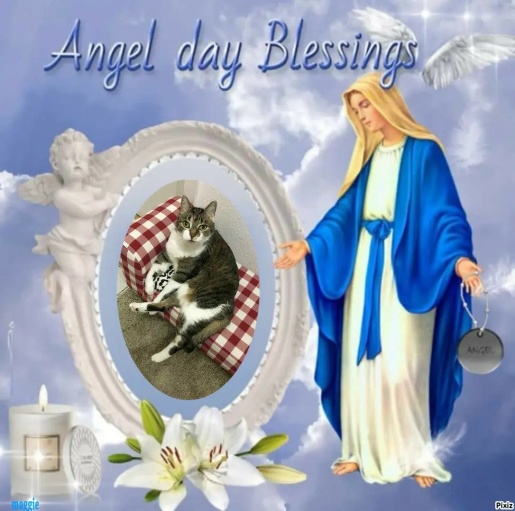 Andachtsbild von Tanja mit Timmy im Herzen