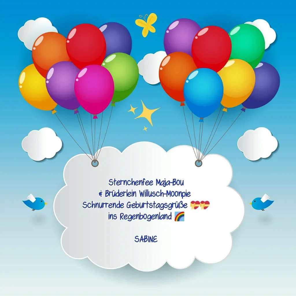Condolence image of ☁️Himmlische Geburtstagsgrüße🎂🥛🍗🥩🤭